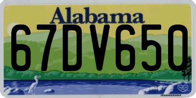 AL license plate 67DV650