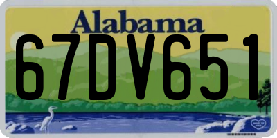 AL license plate 67DV651