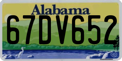 AL license plate 67DV652