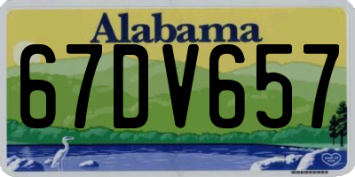 AL license plate 67DV657