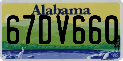 AL license plate 67DV660