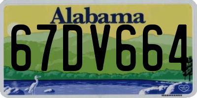 AL license plate 67DV664