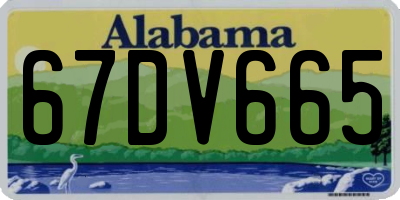 AL license plate 67DV665