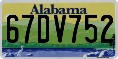 AL license plate 67DV752