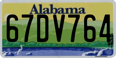 AL license plate 67DV764