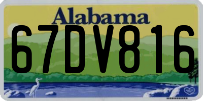 AL license plate 67DV816