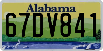 AL license plate 67DV841