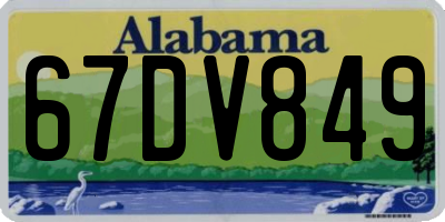 AL license plate 67DV849
