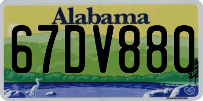 AL license plate 67DV880