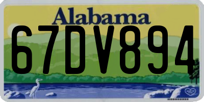 AL license plate 67DV894