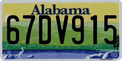 AL license plate 67DV915