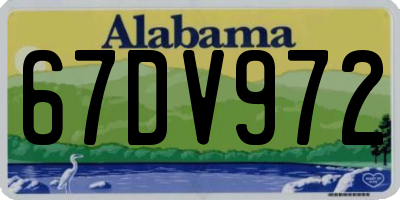 AL license plate 67DV972