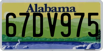 AL license plate 67DV975