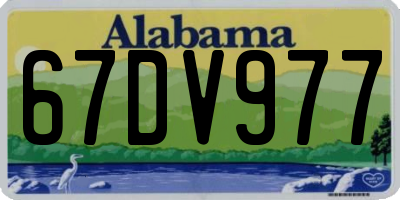 AL license plate 67DV977