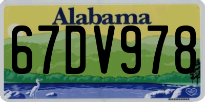 AL license plate 67DV978