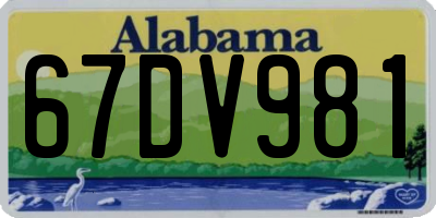 AL license plate 67DV981