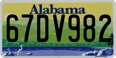 AL license plate 67DV982