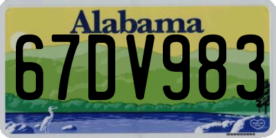 AL license plate 67DV983