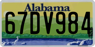 AL license plate 67DV984