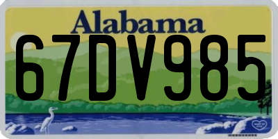 AL license plate 67DV985