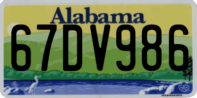 AL license plate 67DV986