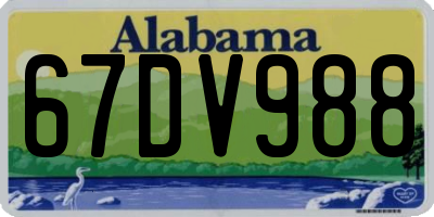 AL license plate 67DV988