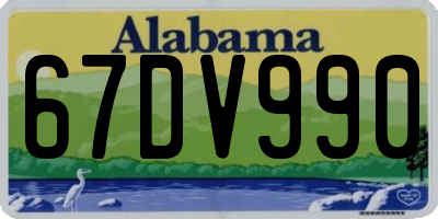 AL license plate 67DV990