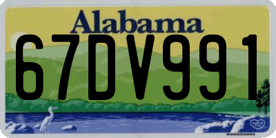 AL license plate 67DV991