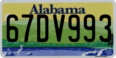 AL license plate 67DV993