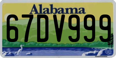 AL license plate 67DV999