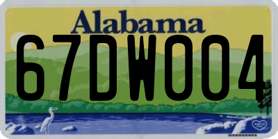 AL license plate 67DW004