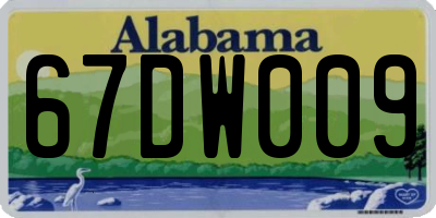 AL license plate 67DW009