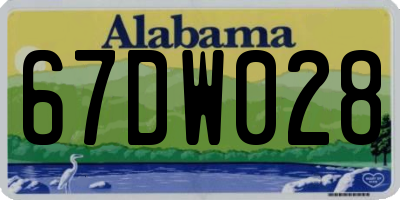 AL license plate 67DW028