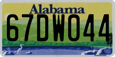 AL license plate 67DW044