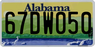 AL license plate 67DW050