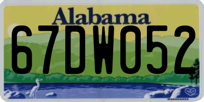 AL license plate 67DW052