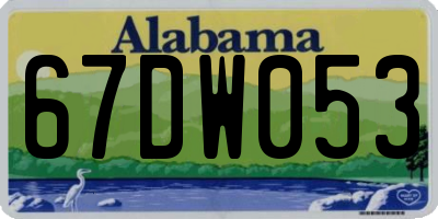 AL license plate 67DW053