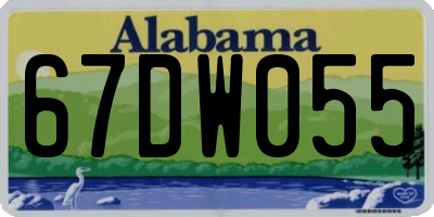 AL license plate 67DW055