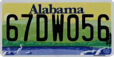 AL license plate 67DW056