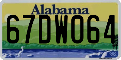 AL license plate 67DW064