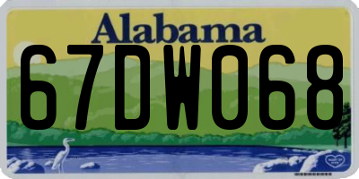 AL license plate 67DW068