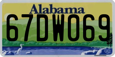 AL license plate 67DW069