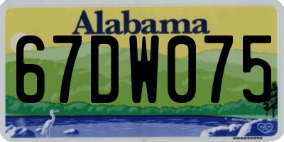 AL license plate 67DW075