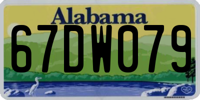 AL license plate 67DW079