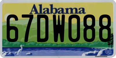 AL license plate 67DW088