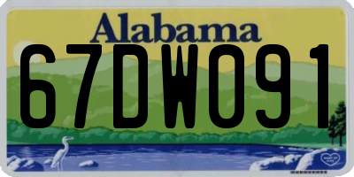 AL license plate 67DW091