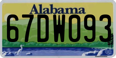 AL license plate 67DW093