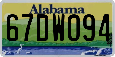 AL license plate 67DW094