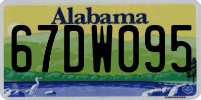 AL license plate 67DW095