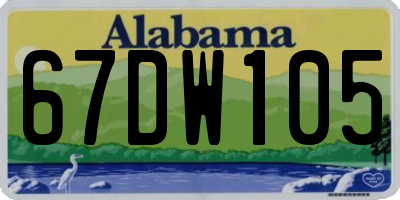 AL license plate 67DW105